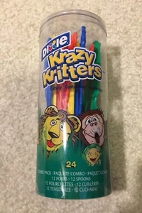 Juego de 16 tenedores de cubiertos de animales Dixie Krazy Kritters cucharas mono león caballito de mar - Imagen 1 de 10