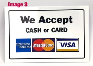 We Accept Card Payments Contactless Vinyl Signs , A4 300MM X 200MM - Picture 1 of 1