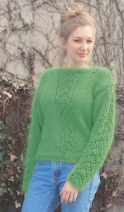 Winter Lace Pullover - Alpaca Yarn Company Knitting Pattern PT-89- Women 34"-50" - Picture 1 of 3