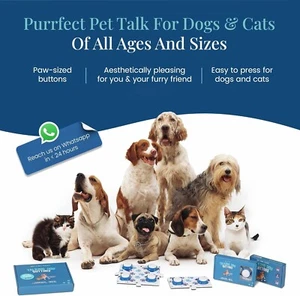 MyDogTalks Recordable Dog Training Buttons Set - 12 Buttons + 3 Mats, Batteries - Picture 1 of 9
