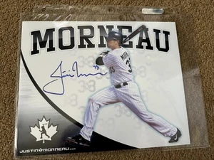 JUSTIN MORNEAU Signed 8x10 Photo Minnesota Twins Autographed Photo - Picture 1 of 1