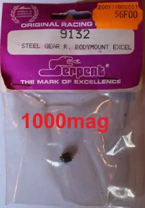 SERPENT PINION STEEL GEAR R BODYMOUNT EXCEL 9132 1/8 RACING CAR MODEL VINTAGE - Photo 1 sur 1