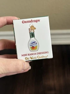 Old World Christmas Gumdrops Mini Ranch Dressing Glass Ornament 2 inch Miniature - Picture 1 of 2