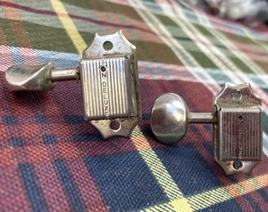 2 Older Vintage Reissue Kluson Deluxe Single Line Guitar 3x3 Tuner~Treble Side - Picture 1 of 3