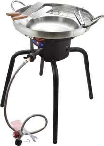 ARC Cast Iron 65,000BTU Propane Burner and Concave Comal para Tacos Set - Picture 1 of 6