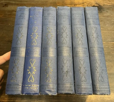 1930’s Ernest Hemingway Sunrise Edition Scribner’s 6 Volume Book Set 1938 Rare Foto 1 de 4