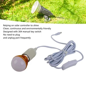 Solar E27 Ball Bulb 12V 5W For Camping Tent Light with 3m DC Cable - Picture 1 of 12