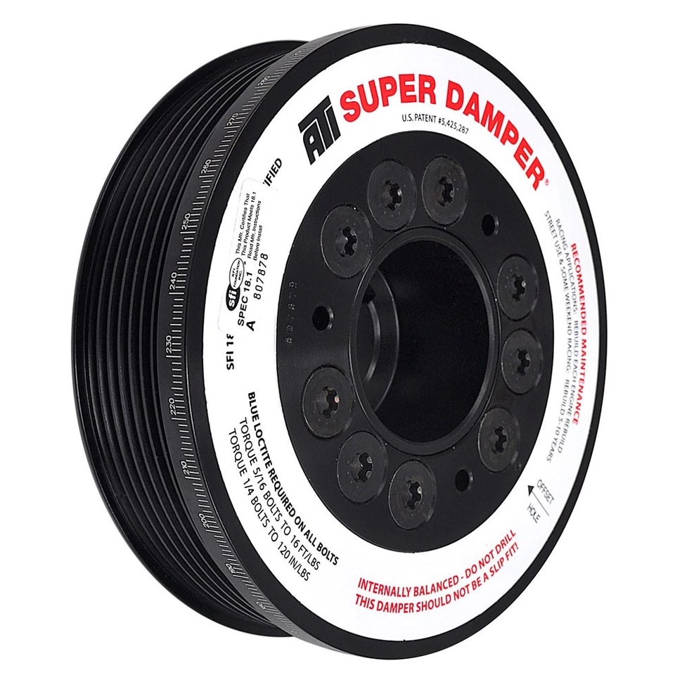 ATI Street Super Damper Crank Pulley 918477; for Acura Honda K20A K20A K20Z K24 - Image 1 of 1