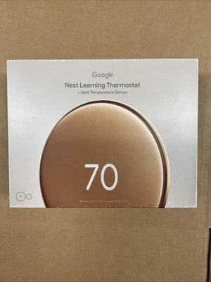 Google Nest Learning Thermostat 4th Gen Polished Gold Temperature Sensor - Image 1 of 4
