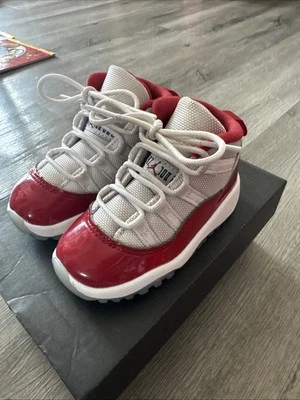 Nike Air Jordan 11 Retro Cherry Baby Size 6C Athletic Shoes Sneakers 378040-116 - Image 1 of 4