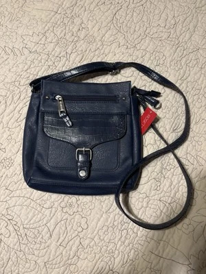 Bandolera ROSETTI “Reba” Azul Marino Pacífico Múltiples Bolsillos Nueva Con Etiquetas Foto 1 de 4