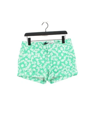 Gap Women's Shorts UK 8 Green Floral Cotton with Elastane Mom - Image 1 of 4