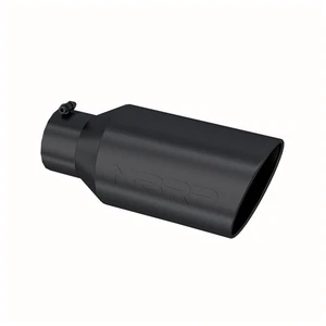 MBRP T5129BLK Black 18" Long Universal 8" O.D Rolled End Exhaust Tip w/ 5" Inlet - Picture 1 of 4