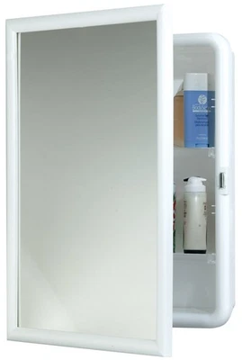 Zenith W231 White Plastic Rectangle Medicine Cabinet 22.38 H x 16.38 W x 5 D in. - Image 1 of 2