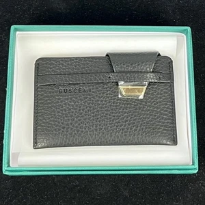 Buscemi Hombre Accesorios Cartera Cuero Negro Nuevo - Imagen 1 de 6