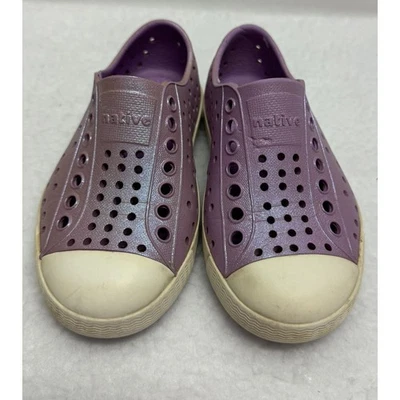 Zapatillas informales ligeras moradas sin cordones para niños nativos Foto 1 de 4