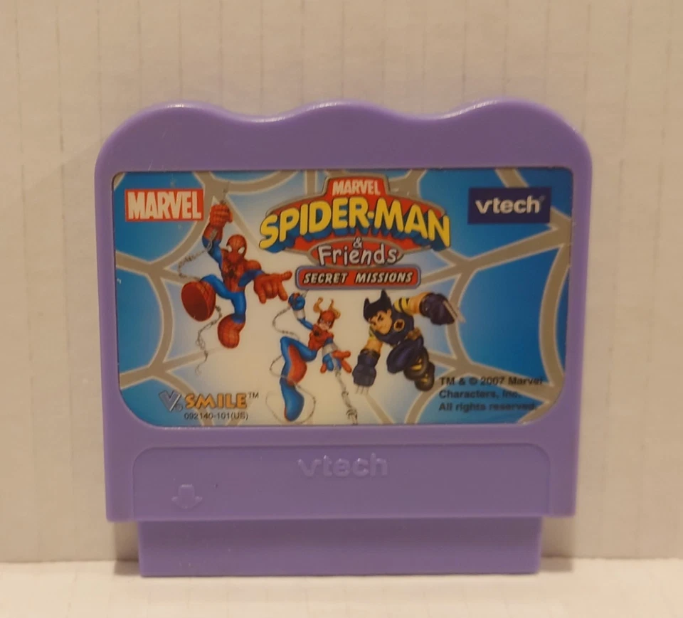 VTech VSmile learning system Spiderman & Friends Game cleaned tested &works well - Image 1 of 4