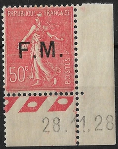 FRANKREICH - MILITÄRISCHE FRANCHISE BRIEFMARKE NR. 6 ECKE DATUM NEU * - Bild 1 von 2