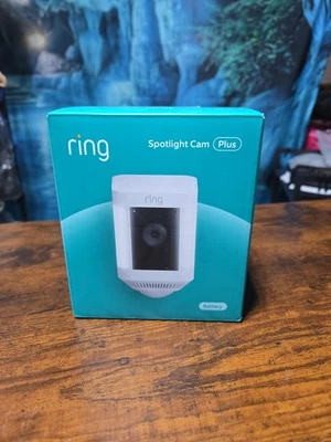 Ring Spotlight Cam Plus Wired Outdoor Battery Camera White - Image 1 of 4