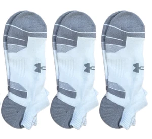 3 Paar Under Armour UA Performance Tech NO SHOW Socken WEISS hellgrau LARGE - Bild 1 von 1
