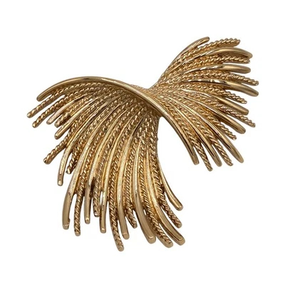 Broche cuerda cinta Fanetta tono dorado vintage firmado bisutería años 80 Foto 1 de 4