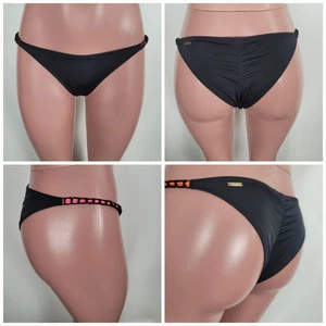 Victoria's Secret Medium Itsy Bikiniunterteil frech geraffter Rücken schwarz sexy VS - Bild 1 von 10