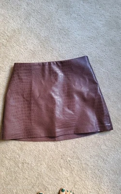 Minifalda Abercrombie Fitch Imitación Algator Marrón M Foto 1 de 4