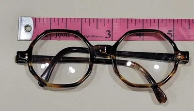 Vtg OTE Tart Eyeglasses Octagon Tortoise 5 3/4  - Image 1 of 4