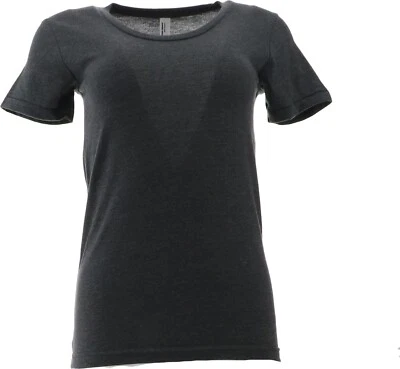 Camiseta lisa manga corta American Apparel para mujer S negra jaspeada nueva sin etiquetas (205) Foto 1 de 4