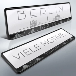 2 Kennzeichenhalter | BERLIN 01 | Hauptstadt | Spree-Metropole | DHL-Versand - Bild 1 von 8