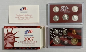 2007s 50 State Quarters US Mint Silver Proof Set. Complete with Box and COA. - Picture 1 of 15