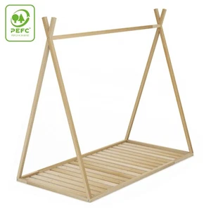 Cama Infantil Tipi con Somier, en Madera Natural - Montessori - Imagen 1 de 6