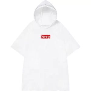 SUPREME BOX LOGO PONCHO WHITE SS20 BALLPARK WATERPROOF ADULT BRAND NEW SEALED - Picture 1 of 1