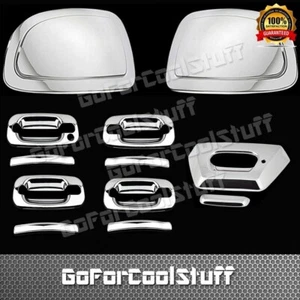 For 2002-06 Chevy Avalanche Mirror Cap+4Door W/O Keypad+Tailgate Chrome Cover - Picture 1 of 3