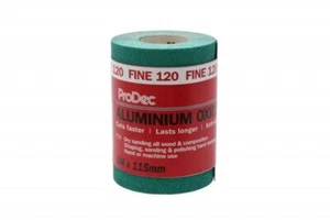 ProDec 5 m Rolle 120er Körnung feine Qualität grün Aluminiumoxid Schleifpapier - Bild 1 von 2