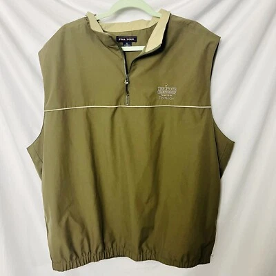 PGA Tour 1/4 Zip Vest Men’s XL Olive Green The Tour Championship VTG 2001 - Image 1 of 4