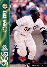 1996 Kane County Cougars Team Issue #1 Earl Agnoly Cativa Colon Panama Card