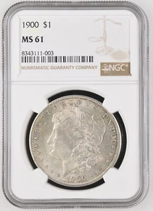 1900 Morgan Dollar NGC Certified MS61 - Picture 1 of 2