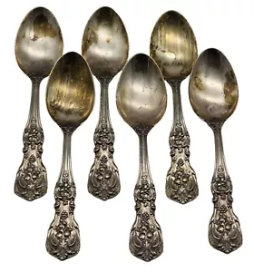 6 ~ Vintage REED & BARTON Sterling Silver Demitasse Spoons FRANCIS I - Picture 1 of 4