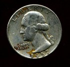 1957 D Washington Quarter SILVER AMERICAN US 25 Cent U.S OLD Nice Coin #6659