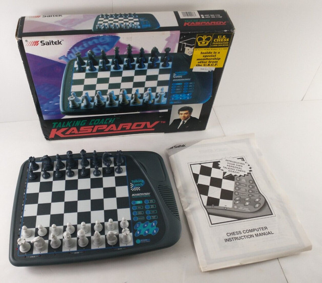 Vintage Kasparov Sensor Chess 165H Board Game by Saitek, Serial