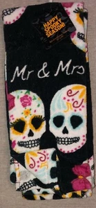 Happy Spooky Season Day of the Dead Black & Multi Skull Print Kitchen Towel Set - Picture 1 of 5