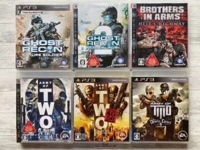 SONY PS3 Ghost Recon 1 2 & Brothers In Arms & Army of Two set from Japan - Image 1 of 4