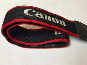 [Casi Como Nuevo] CORREA CANON EOS 50D Negro y Rojo Cuello/Hombro de Japón. - Imagen 1 de 12