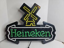 Vintage Original Heineken Wind Mill Design Lighted Beer Sign