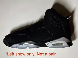 Air Jordan 6 Retro Negro/Metálico Plateado-Negro DX2835-001 Talla 7y SOLO ZAPATO IZQUIERDO - Imagen 1 de 6