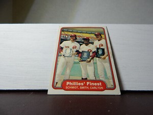 82 fleer Phillies Finest Schmidt Smith Carlton #641