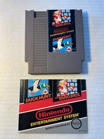 Super Mario Bros / Duck Hunt (Nintendo NES) Cartridge PLUS Instructions, Tested