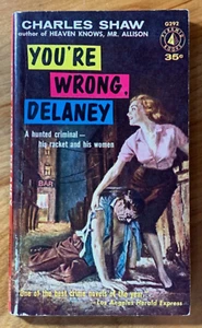You're Wrong, Delaney by Charles Shaw - VG vintage 1957 Pyramid crime pb, GGA - Picture 1 of 5