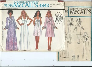 M 4843 sewing pattern 70's Laura Ashley ROBE chic NIGHTGOWN sew UNCUT size 10-12 - Picture 1 of 1